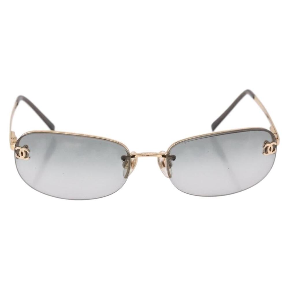Chanel CC Rimless Sunglasses Gray
